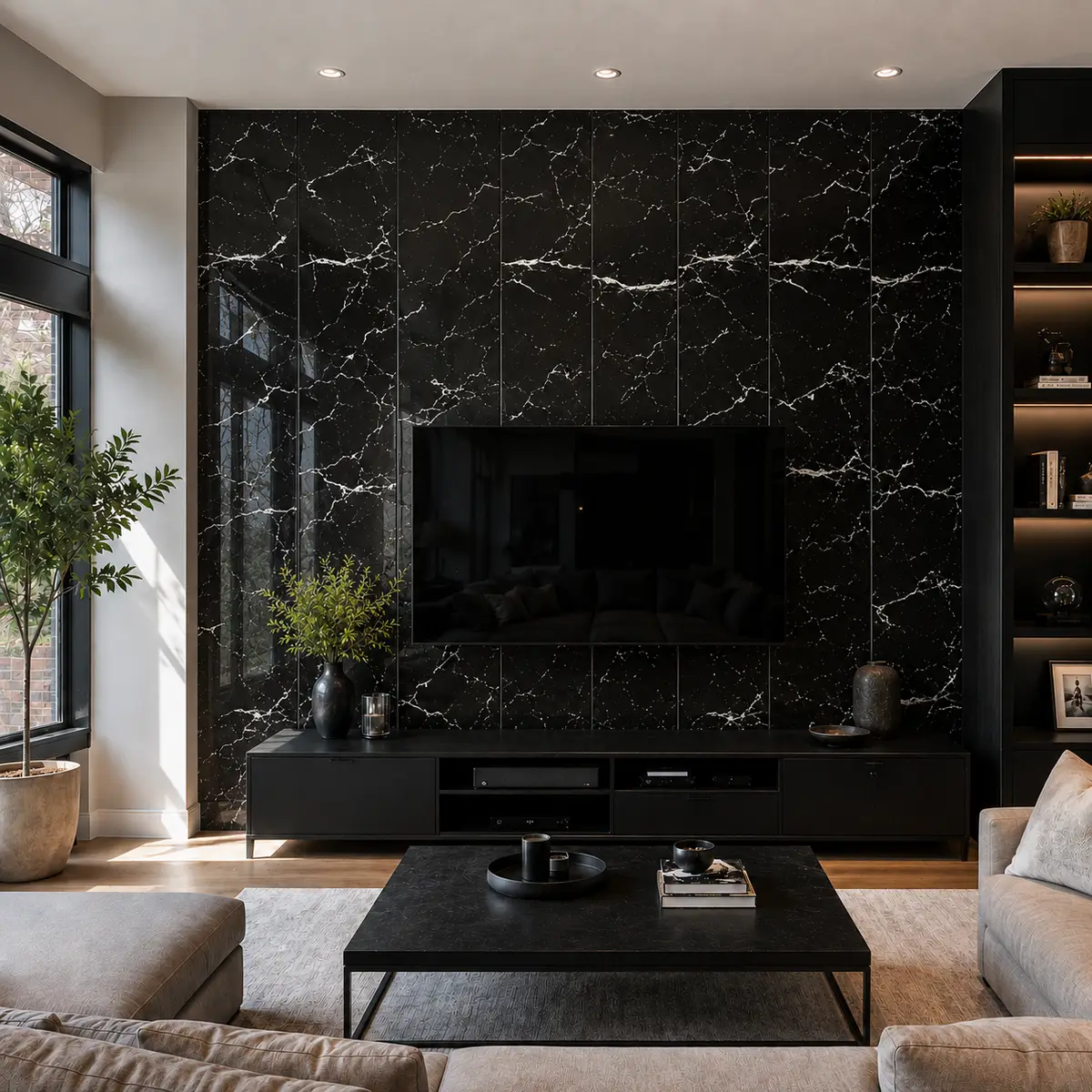Onyx Veil Peel & Stick Marble Wall Tile - Image 6