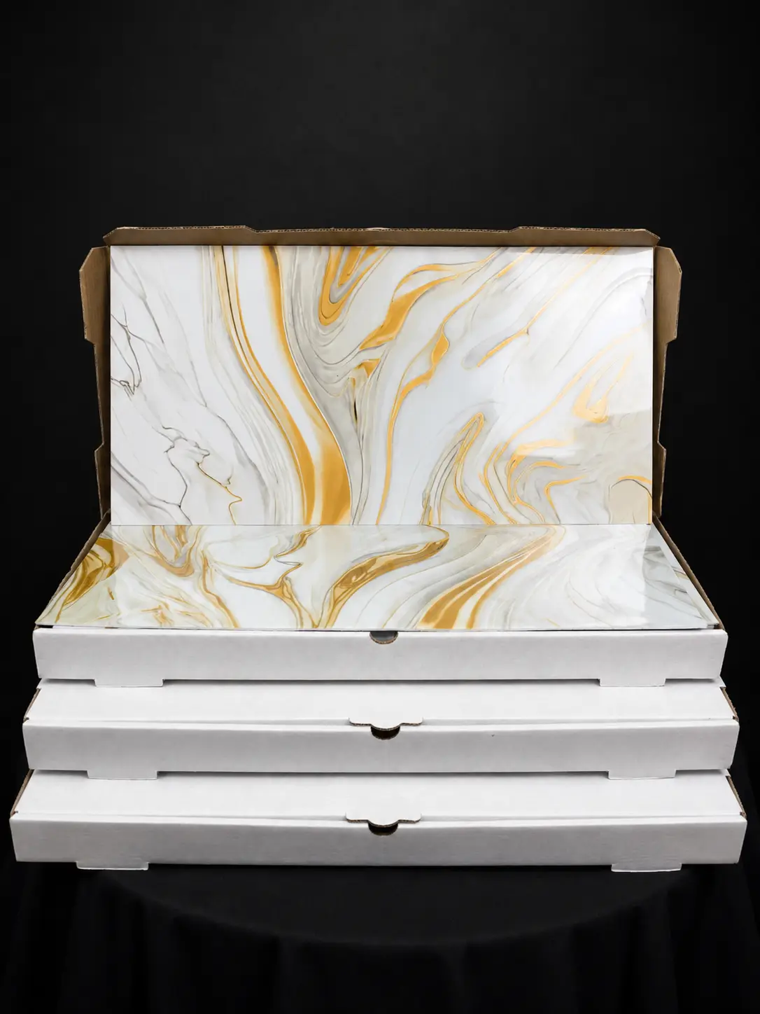 Gilded Ivory Peel & Stick Marble Wall Tile - Image 6