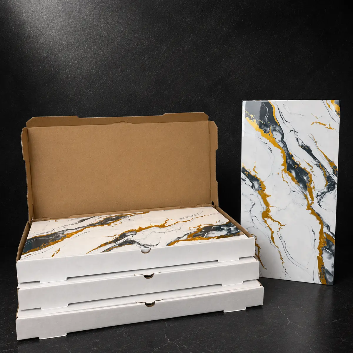 Regal Calacatta Peel & Stick Marble Wall Tile - Image 3