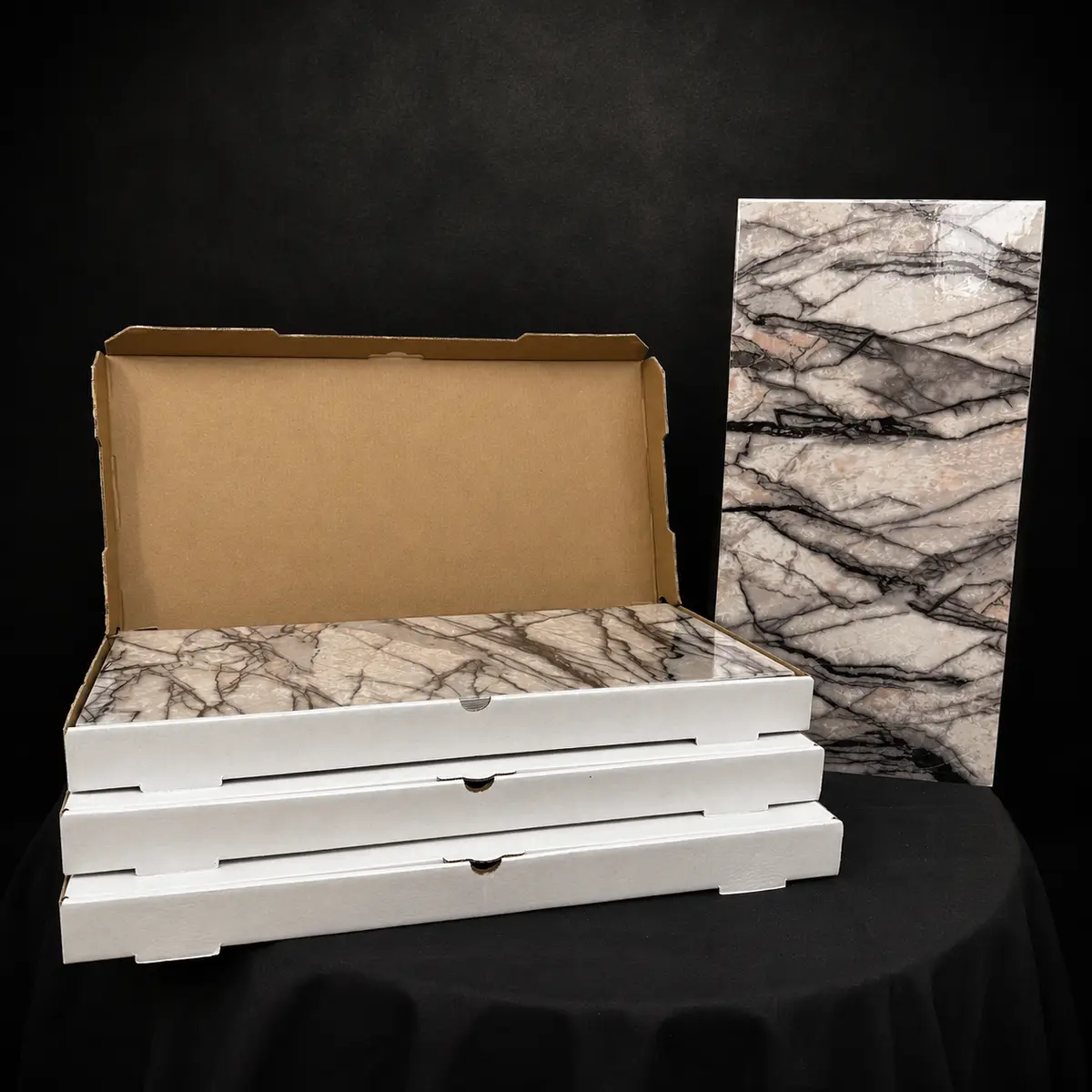 Montclair Gray Peel & Stick Marble Wall Tile - Image 4
