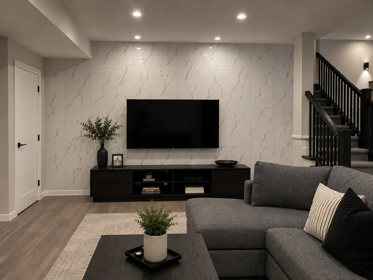 Calacatta Pearl Peel & Stick Marble Wall Tile - Image 5