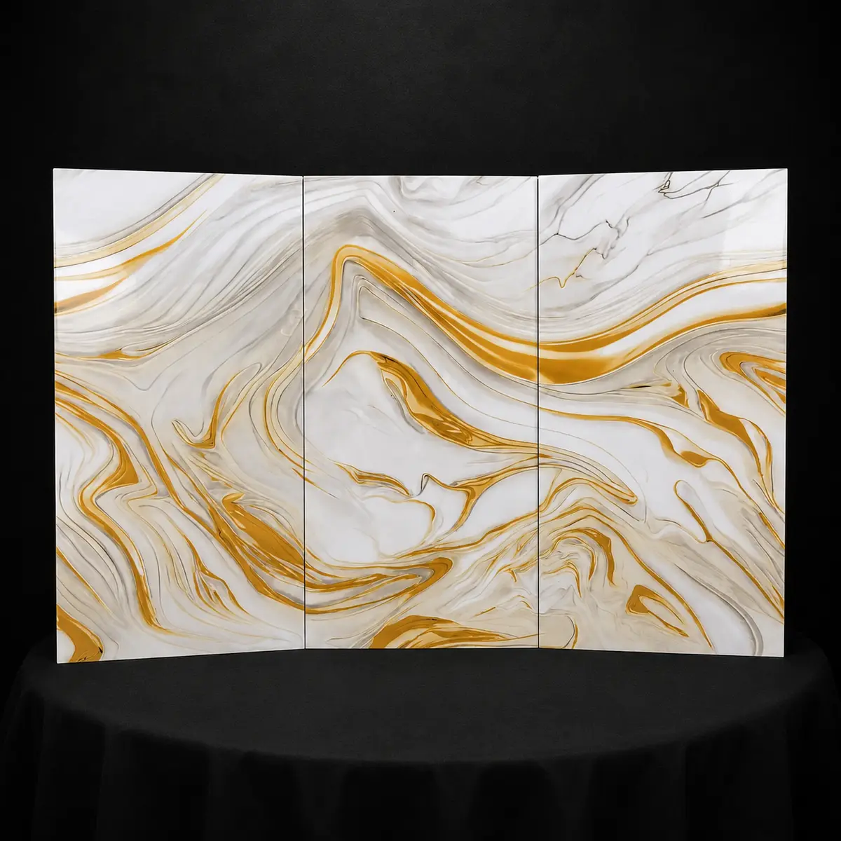 Gilded Ivory Peel & Stick Marble Wall Tile - Image 5
