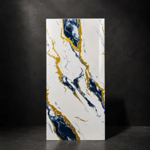 Sapphire Gold Peel & Stick Marble Wall Tile
