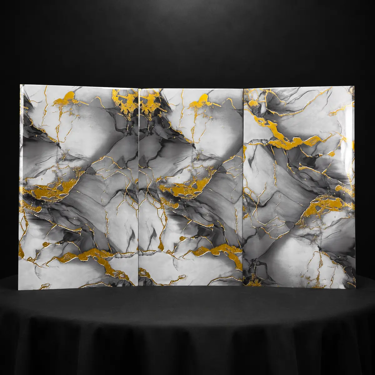 Aurora Gold Peel & Stick Marble Wall Tile - Image 6