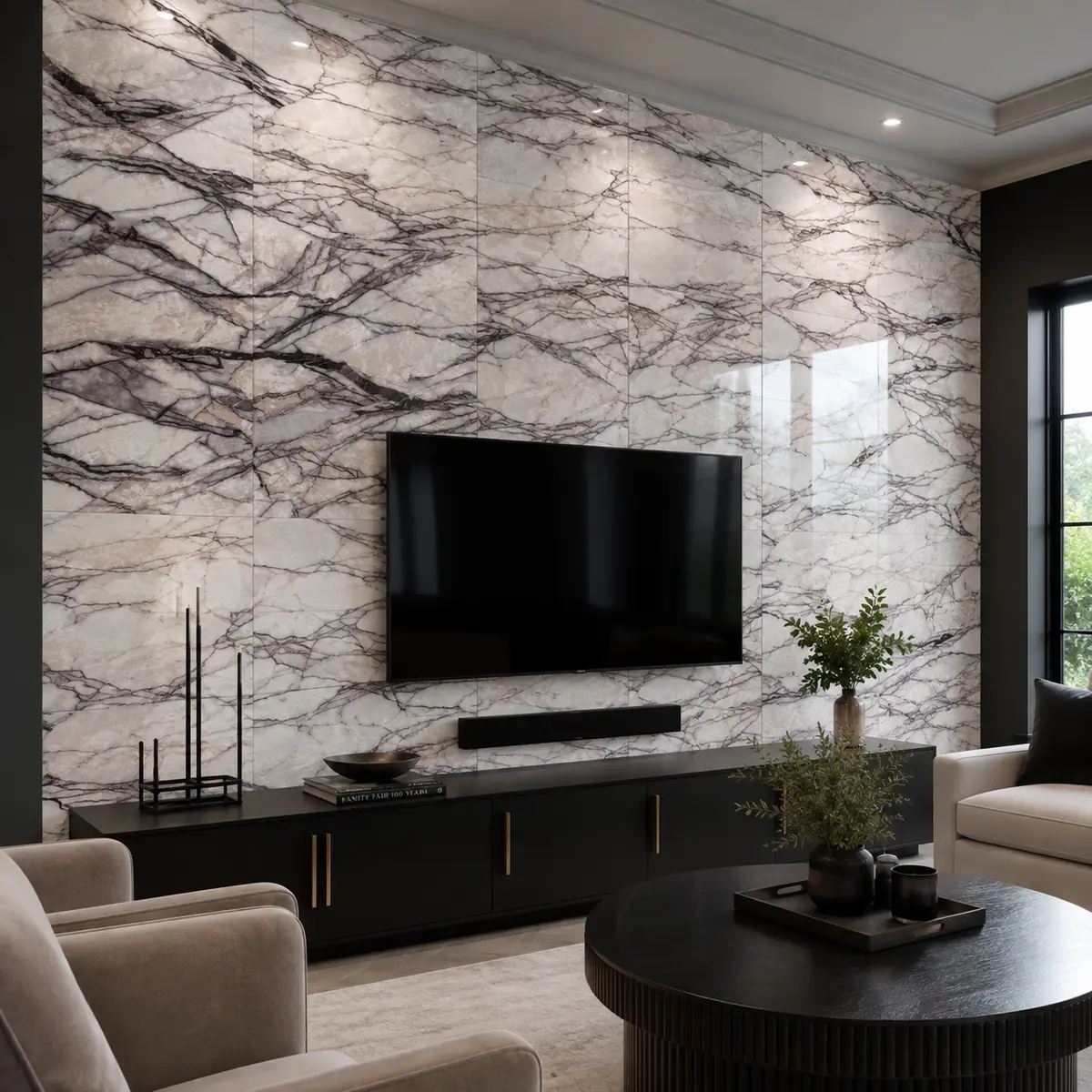 Montclair Gray Peel & Stick Marble Wall Tile - Image 7