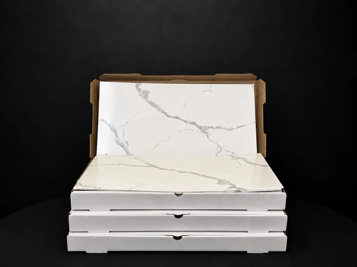 Calacatta Pearl Peel & Stick Marble Wall Tile - Image 6